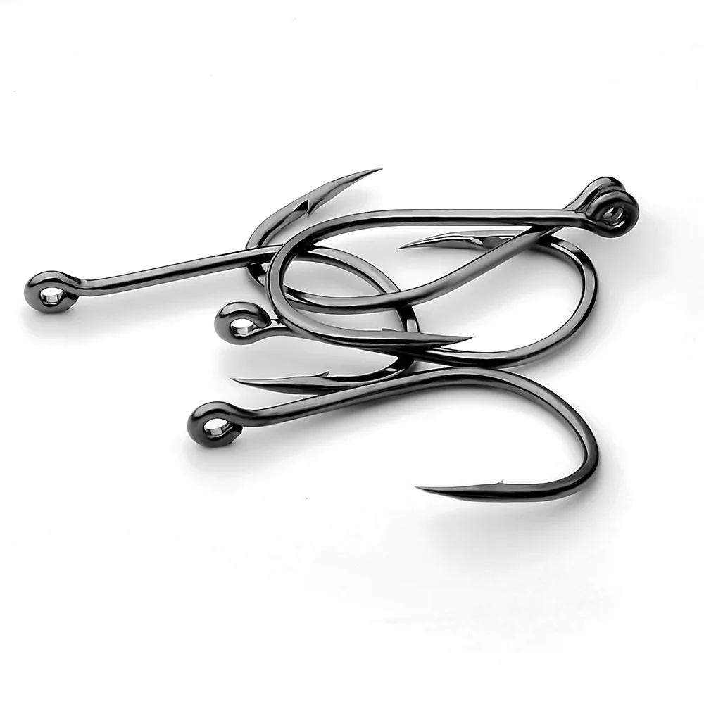 Anzuelo de pesca circular en línea, anzuelos individuales de acero rico en carbono, anzuelo de ojo cerrado para agua salada, 100 Uds. 3 # –15 # Equipo de pesca - imagen 5