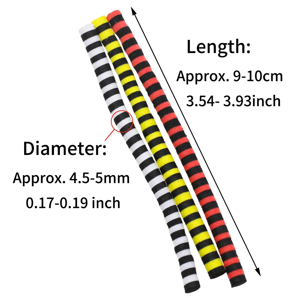 Bimoo-Palo de espuma EVA para pesca de carpa, 6 piezas, 4,6mm-5mm, poste de paracaídas, Material de atado de moscas secas, cilindros, tira de espuma, aparejos de aparejo - imagen 3