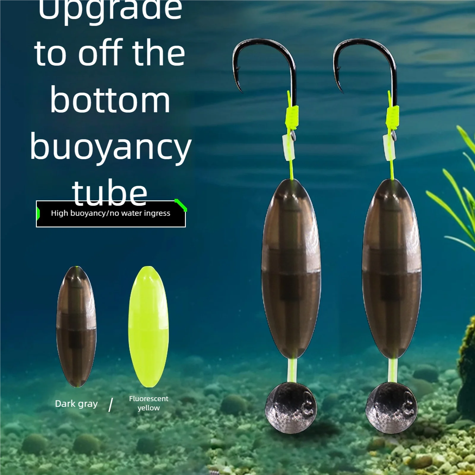 Plataforma inferior inversa de doble gancho de 9KM para pesca en Surf, cebo para evitar hierba, señuelos flotantes resistentes a enganches para principiantes - imagen 4