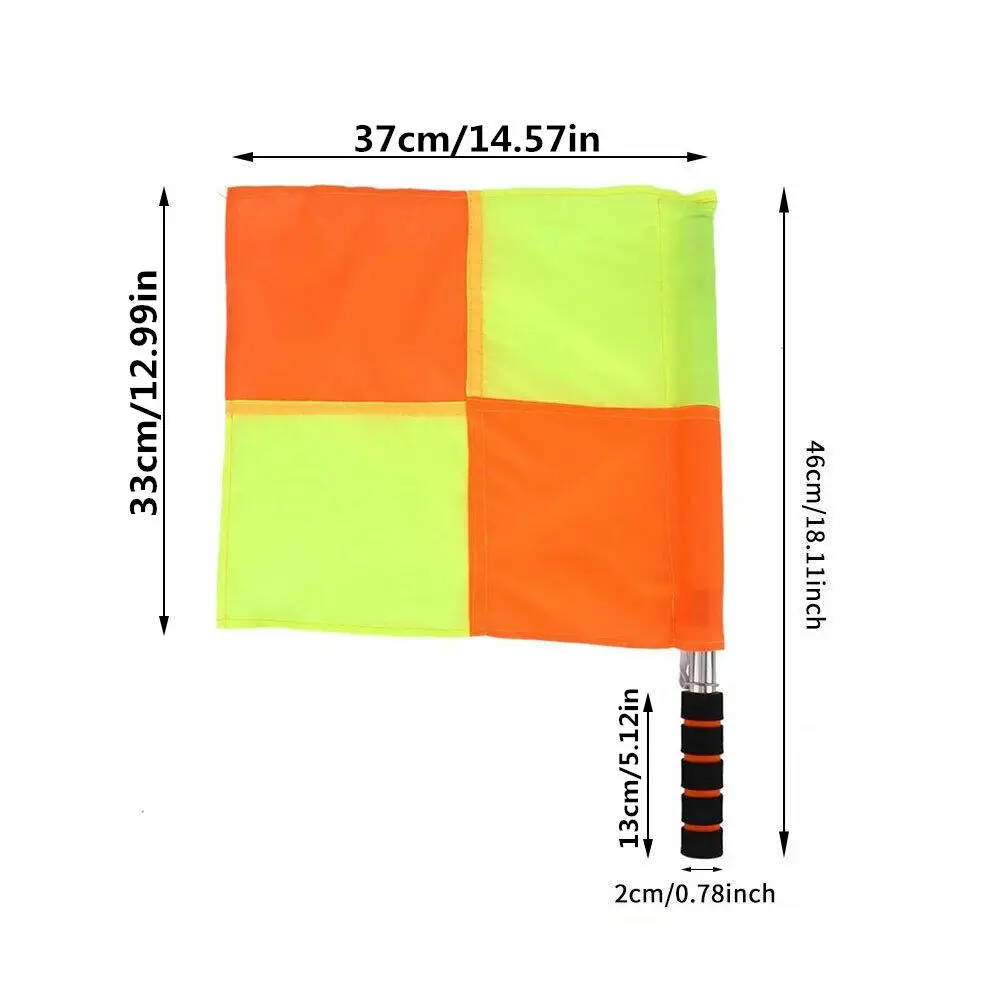 2 banderas de entrenamiento de fútbol de piezas, conjunto de banderas de lujo de árbitro, banderas de árbitro de entrenamiento de Rugby y Hockey, artículos deportivos - imagen 5