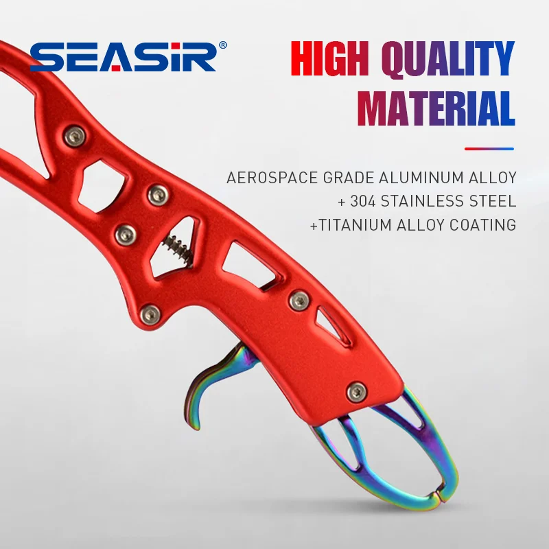 SEASIR Pinza de pesca con controlador de titanio, herramienta de pesca de aleación de aluminio, acero inoxidable, señuelo de Pesca de Mar, atrapamoscas - imagen 4