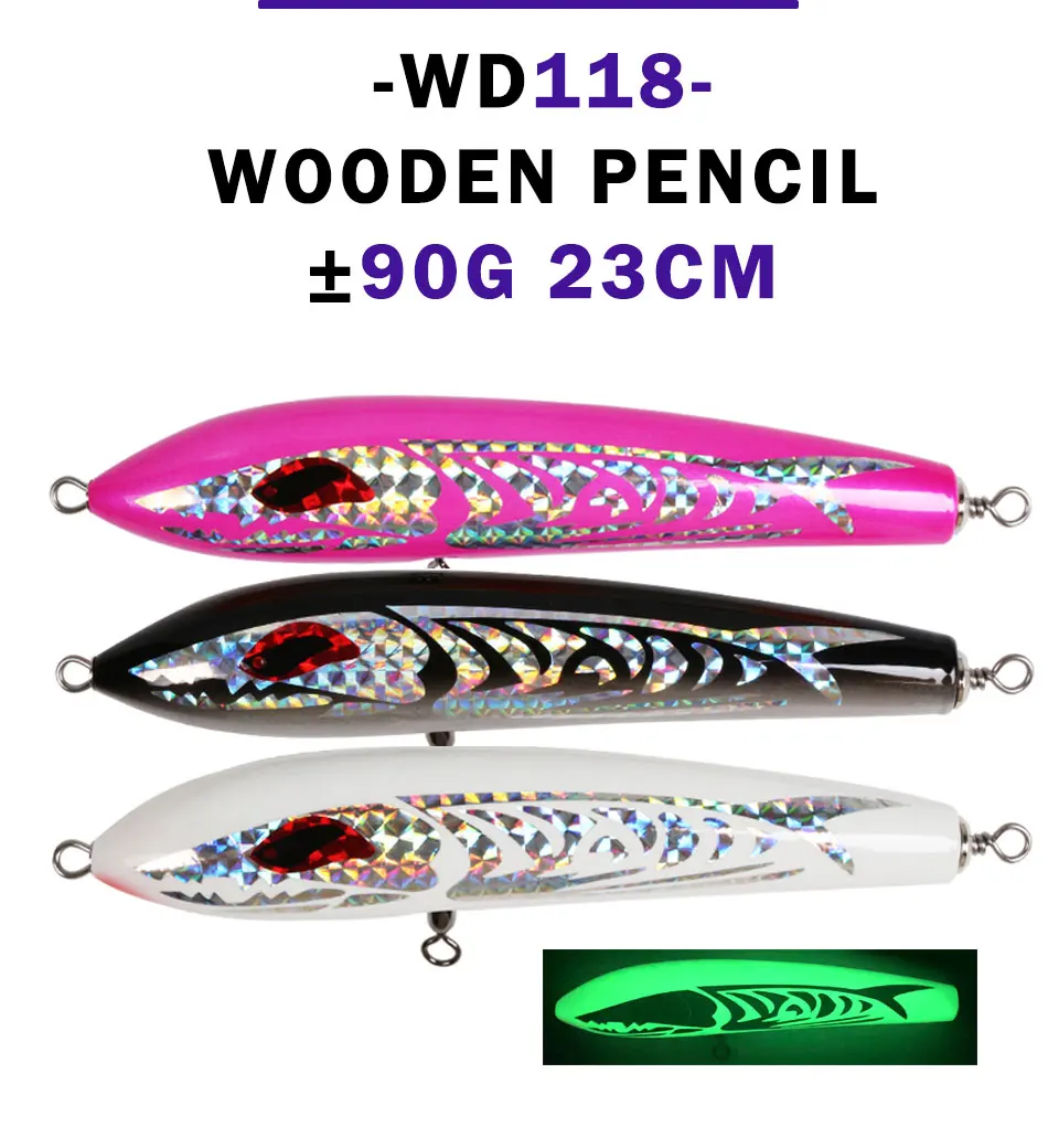 TEASER-señuelo de madera para pesca en el mar, cebo grande de 90g, 120g, 140g, para pescar Al curricán, Jigging, GT Kingfish, atún - imagen 5