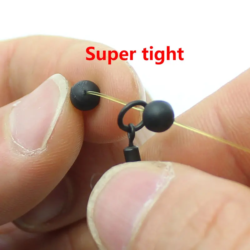 Accesorios de pesca de carpa, cuentas giratorias de tope, manga antienredos, topes para correr, aparejos de alimentador de plomo, 3 paquetes - imagen 4