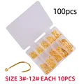 100pcs gold hooks