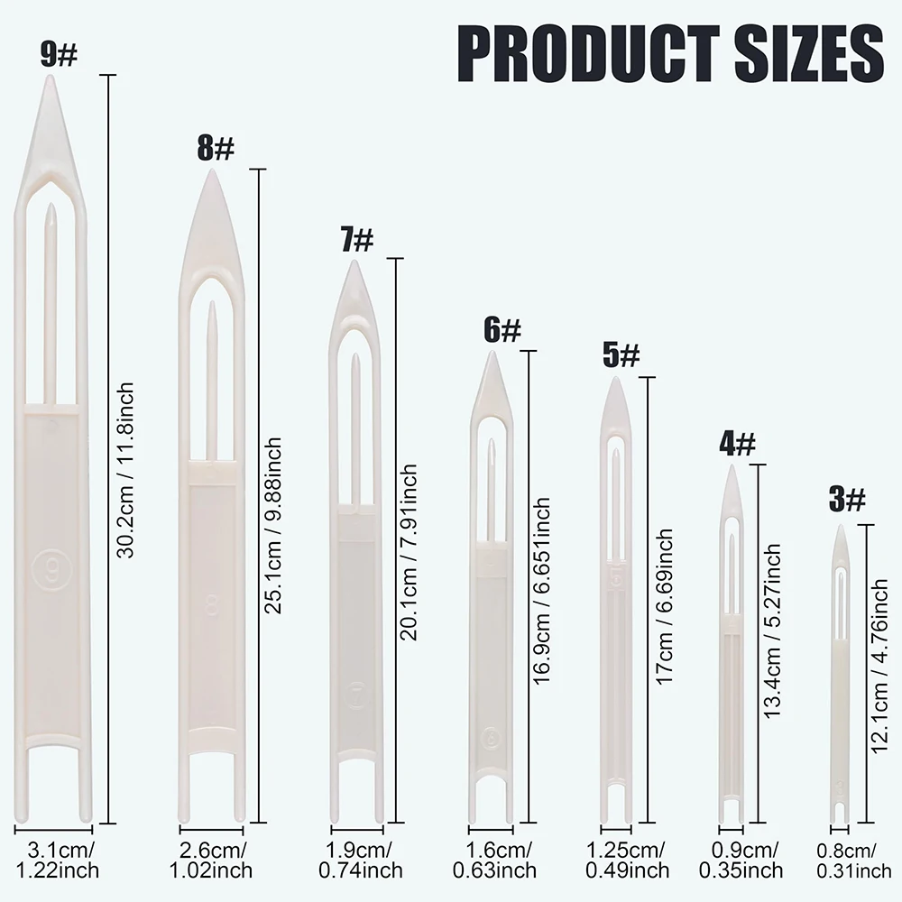 Navajas de aguja para red de pesca, red fundida de plástico, aguja de reparación, herramientas de equipo de línea de reparación, 2 uds. - imagen 3