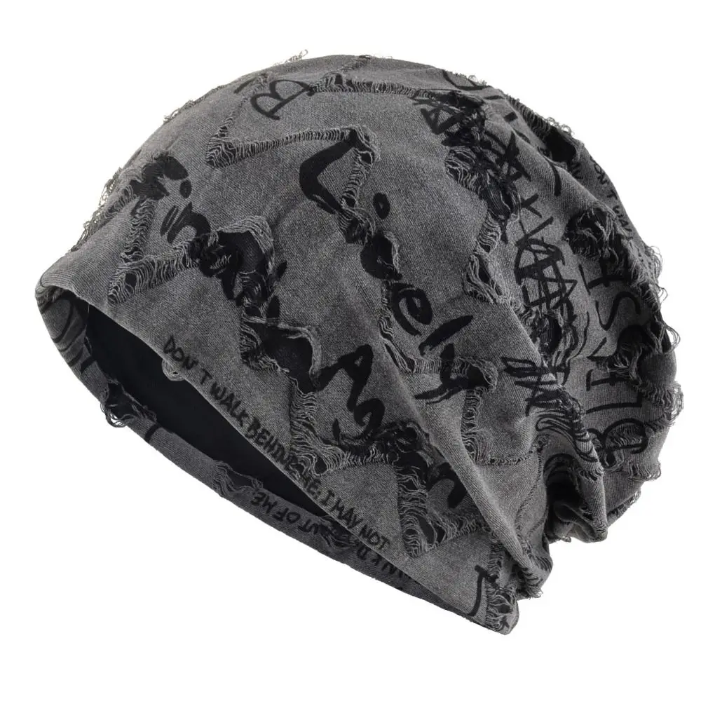 Gorro fino con estampado de letras, gorro holgado estilo Wasteland, gorros de Hip Hop, diseño de calle, gorro Vintage, gorros informales