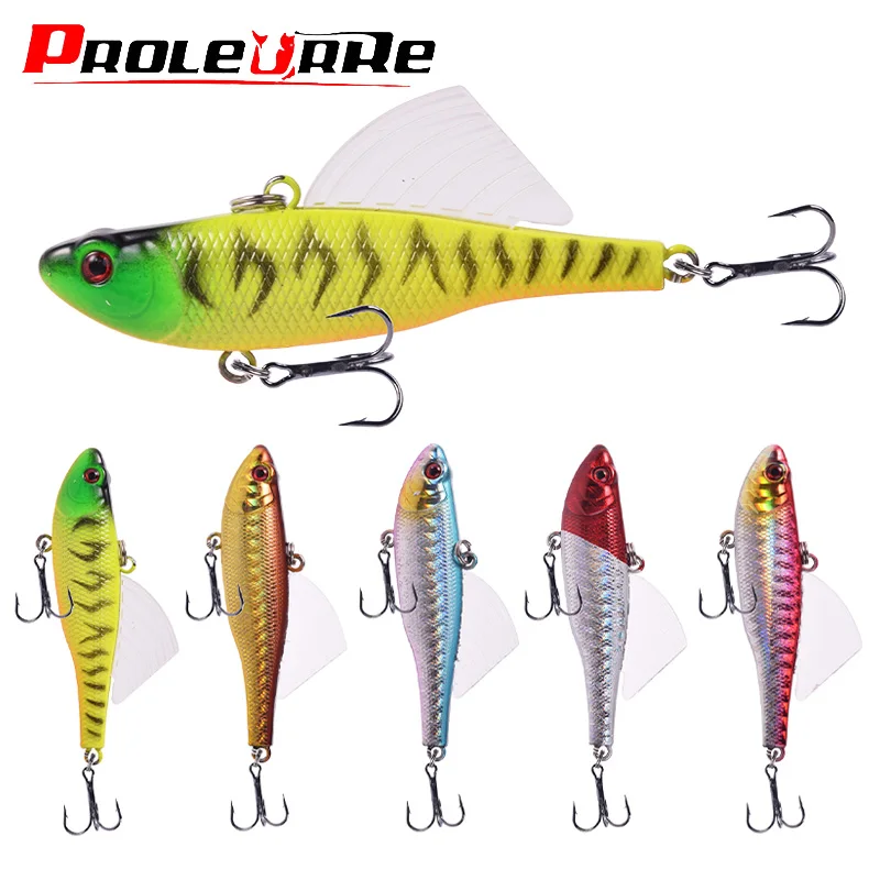 1 ud. vibrobaits invierno 7 cm 15 g hundimiento wobblers vibrante tackle alas de plástico señuelo artificial para la pesca de hielo bass jig