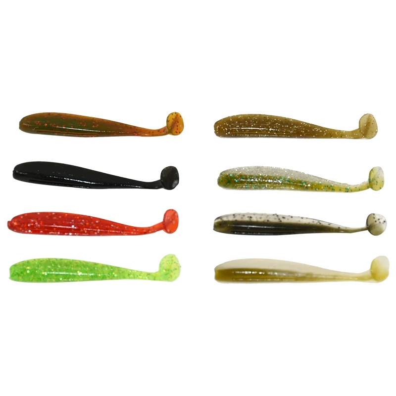 Donglejian t-tail SWMP2.4 gusano cebo falso depósito corriente pesca en roca carretera Sub láser barco pesca Gel de sílice fondo colgante - imagen 4