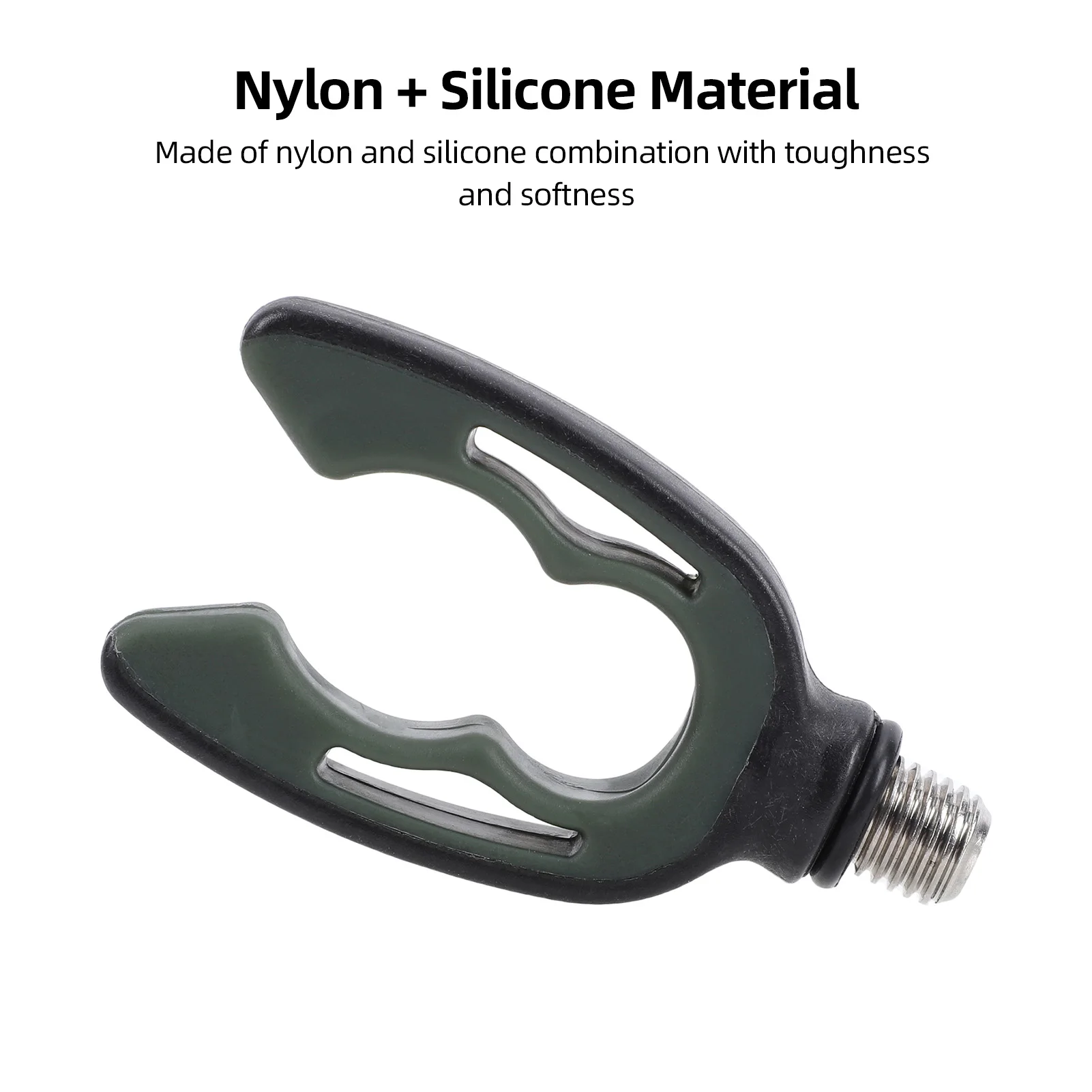 Soporte para caña de pescar de carpa de estilo europeo, componente de cabeza de doble capa Compatible con cañas de carpa, fácil de instalar, silicona Nylo - imagen 3