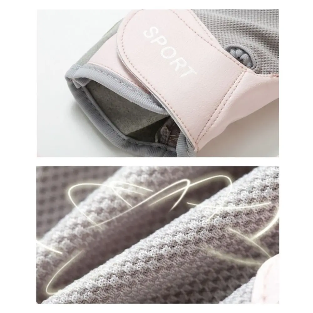 Guantes de Fitness de medio dedo de calidad, guantes de ejercicio antideslizantes de malla, guantes de Yoga transpirables para mujer - imagen 5
