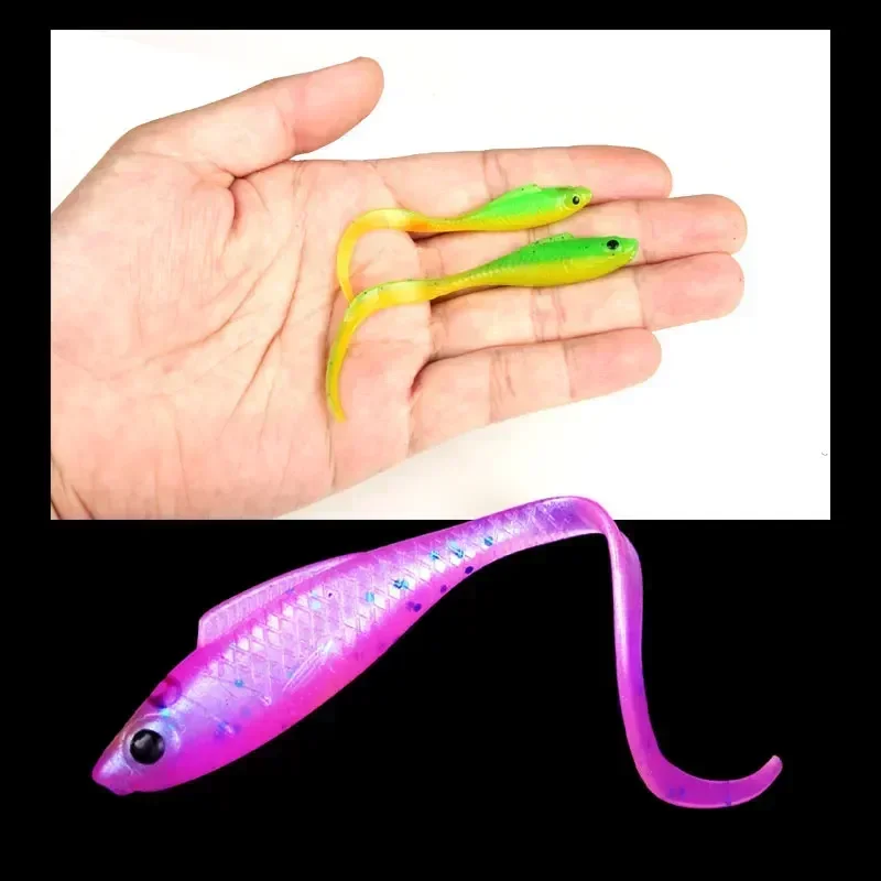 Cebo suave que se hunde de baja frecuencia, 2,1g, 4cm, Señuelos de Pesca Wobbler para cabeza de anzuelo, perca, punta de punta, pez mandarín, pesca salvaje, trucha - imagen 5
