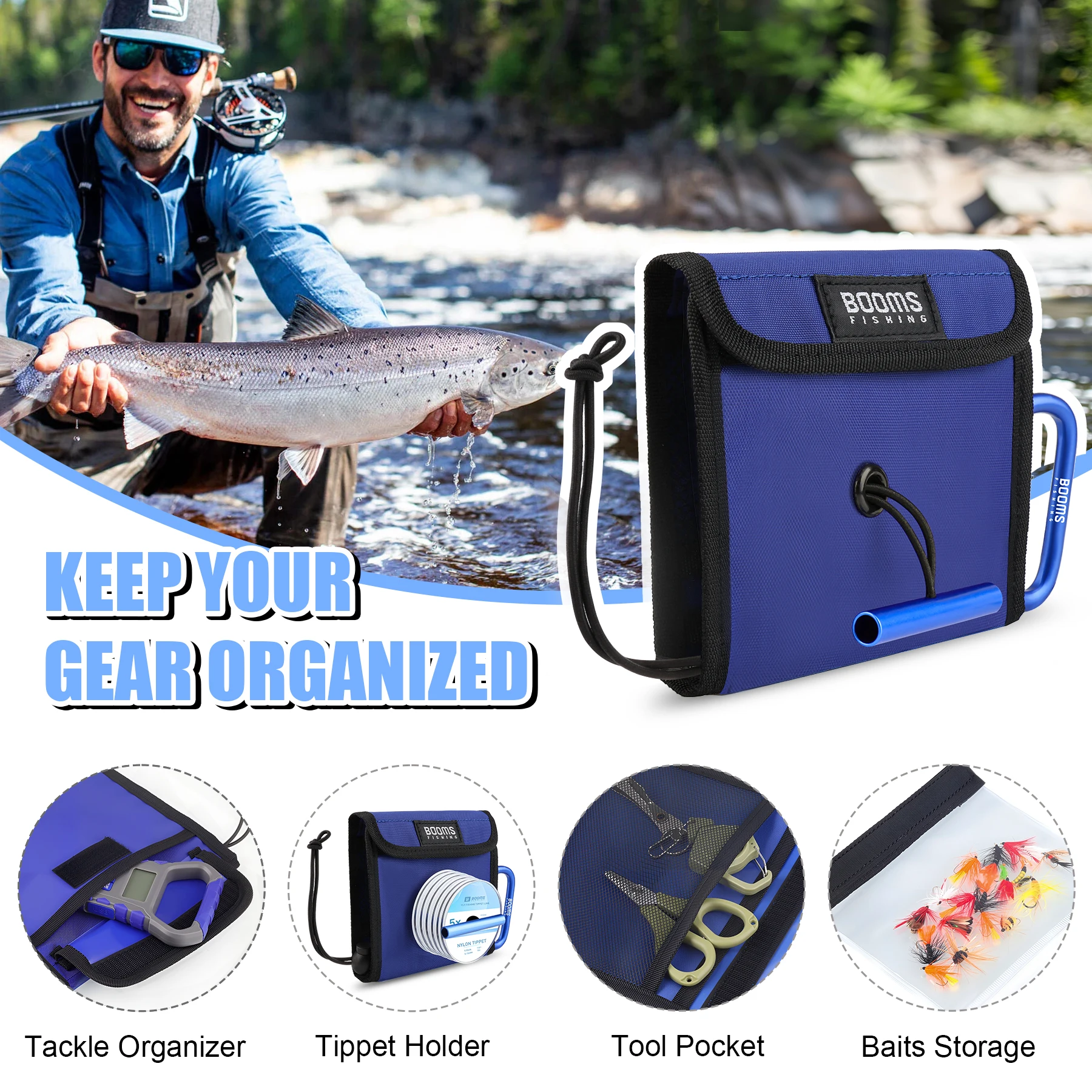 Booms Fishing Bolsa Aparejos Pesca Carpa – Almacenamiento Transparente - imagen 3