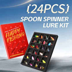 Weihe 24 piezas 24 piezas conjunto con caja de regalo de lentejuelas Luya tres ganchos lentejuelas dobles