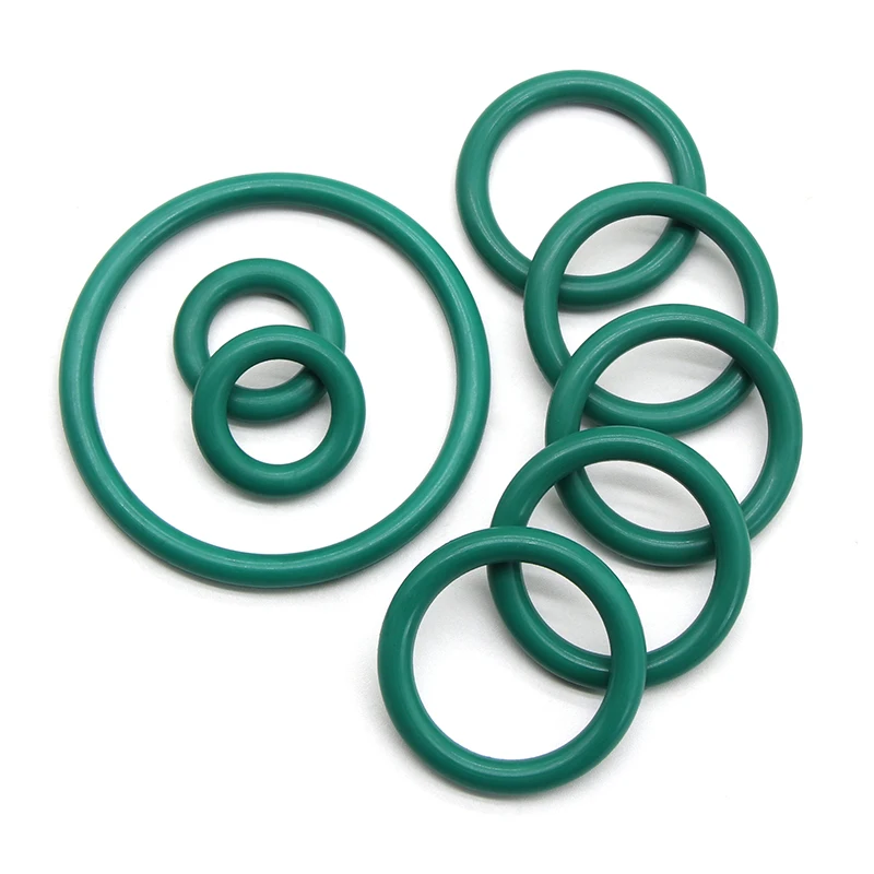 Junta tórica de sellado verde, Junta aislante resistente al aceite, resistente a altas temperaturas, caucho flúor, CS, 4mm, OD, 14 ~ 130mm, 10/50 piezas, FKM - imagen 5