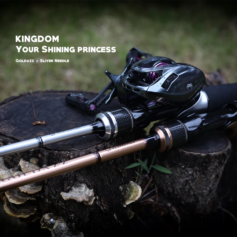 Kingdom-caña de pescar con aguja plateada, 1,95 m, 2,04 m, 2,13 m, 2,28 m, 2,44 m, ultraligera, 30 + 40T, fundición giratoria de carbono, 2 secciones de pesca - imagen 5