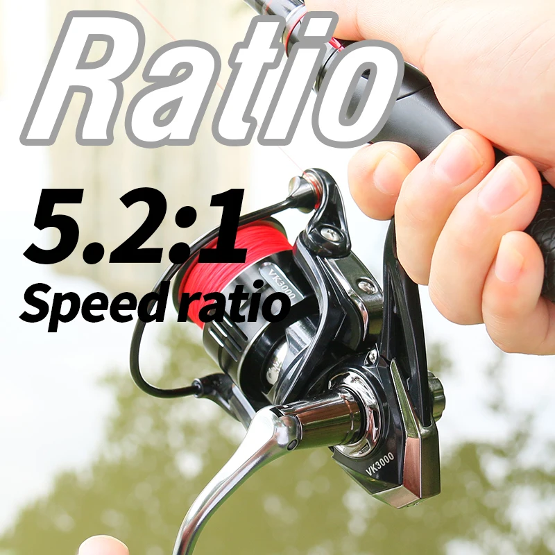 DEUKIO-carrete de pesca de Metal, accesorio giratorio, arrastre máximo de 15KG, 2000-7000 - imagen 5