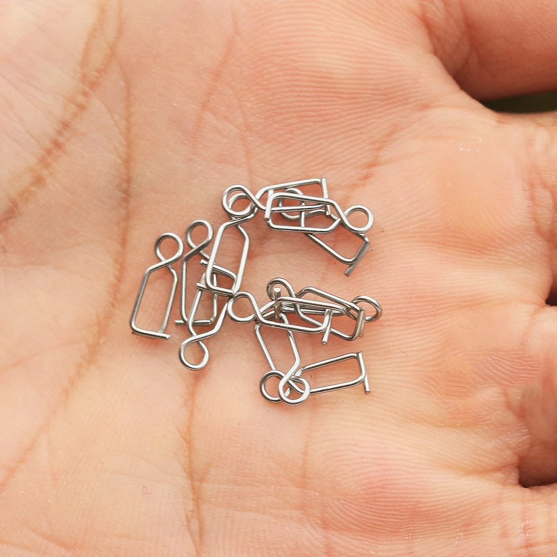 9KM 50 Uds 10mm calamar Snap perla Tataki Clip de cambio rápido plantilla de calamar Snap conector de señuelo de agua salada de acero inoxidable - imagen 5