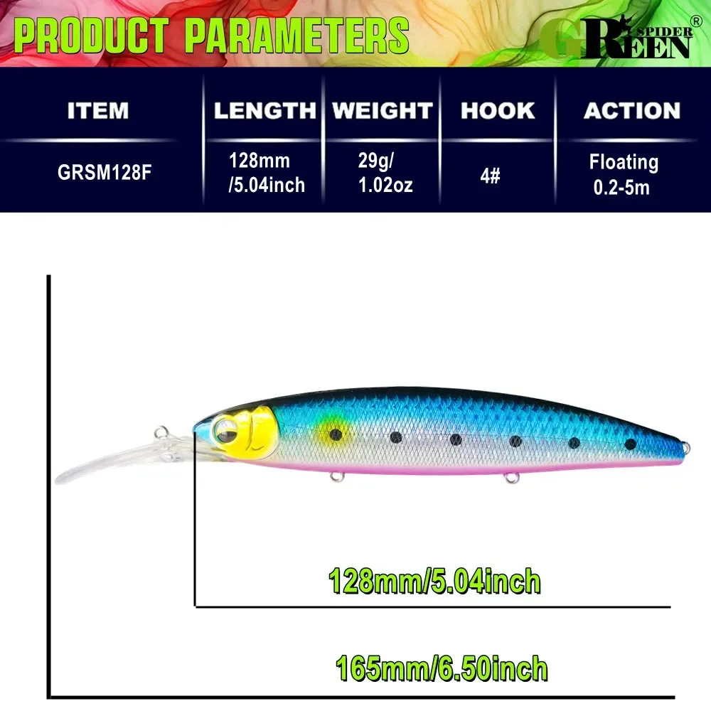 Wobbler Minnow Flotante Long Casting – Señuelo para Pesca de Mar - imagen 4