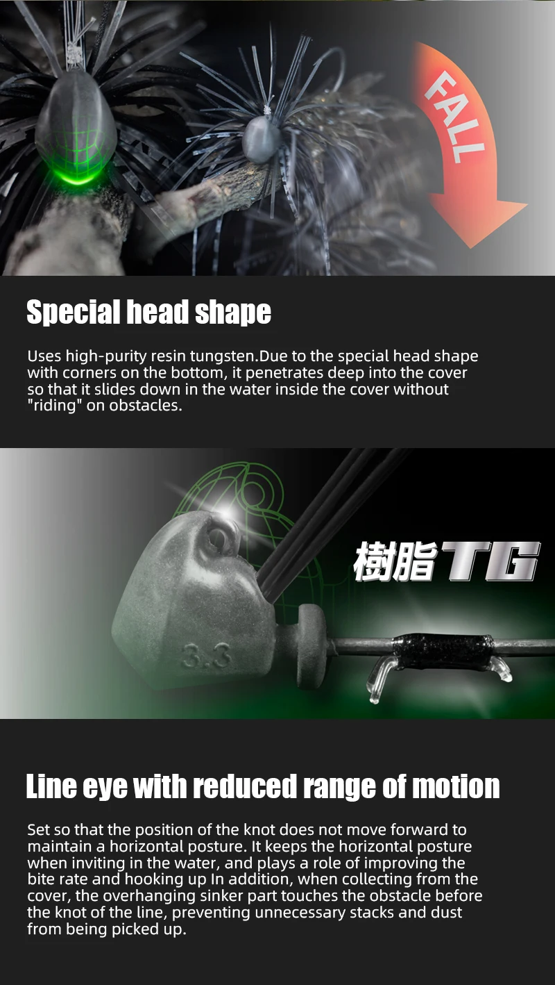 Una imagen de un señuelo de pesca con luz verde