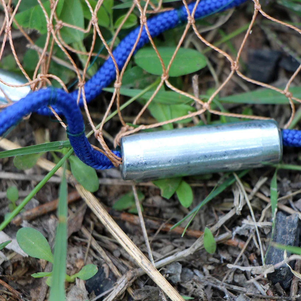 Lawaia red de pesca con plomos de hierro fundido a mano, aparejos de red, Cable trenzado naranja, redes de lanzamiento a mano para aguas poco profundas - imagen 5