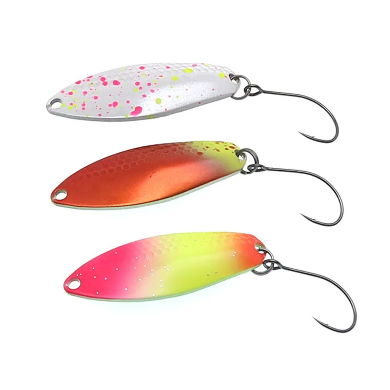 HISTOLURE 1 Uds señuelo para trucha cuchara cebo 5g 40mm pintura colorida cobre Metal Señuelos de pesca para trucha perca Chub - imagen 4