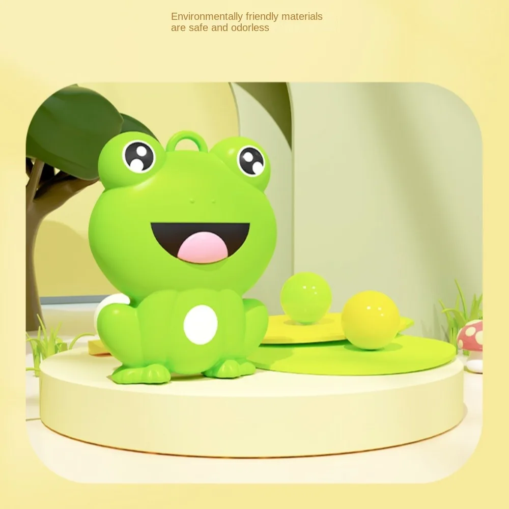 Entrenador de tenis de mesa colgante, interacción de autoentrenamiento, Ping Pong, coordinación de autoentrenamiento, juguete deportivo de rana de dibujos animados - imagen 4