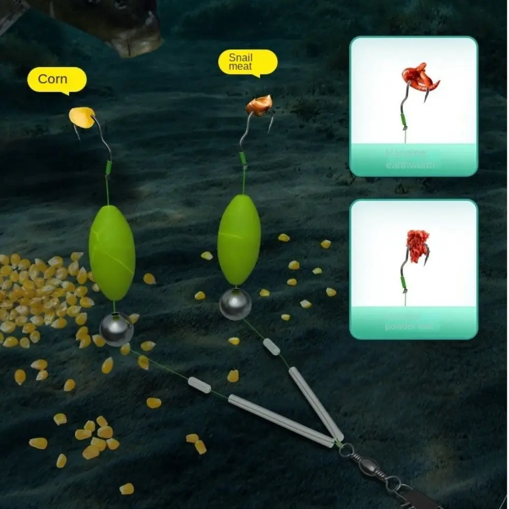 Anzuelo doble con cebo jaula para pesca de carpa - imagen 2