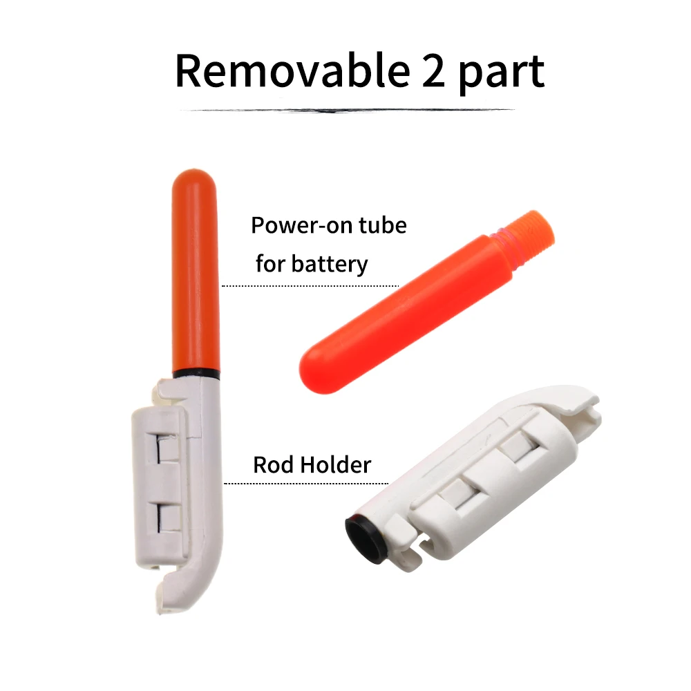 Lionriver caña electrónica de pesca impermeable, palo luminoso, soporte de luz LED rojo y verde, aparejos flotantes extraíbles, pesca nocturna en roca - imagen 3