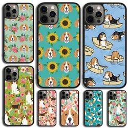 Funda de teléfono Beagle Floral Dog para iPhone 17 Air 15 16 14 11 12 13 Pro MAX Plus Coque