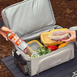 Bolsa térmica para acampar de gran capacidad, bolsa térmica portátil con aislamiento, bolsa aislante con forro impermeable, bolsa térmica