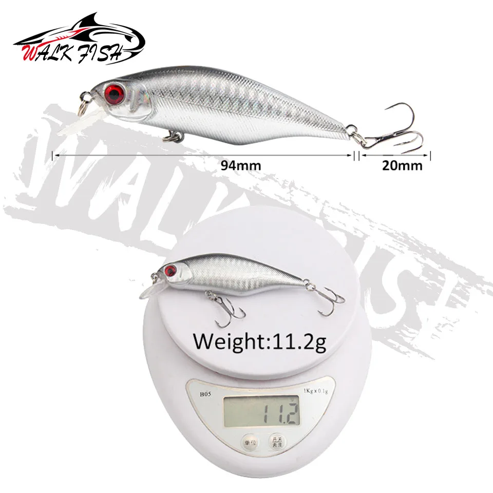 WALK FISH-señuelo flotante para Pesca, cebo duro de plástico Artificial para lubina, trucha, 1 piezas, 8,5 cm, 11,2g - imagen 2