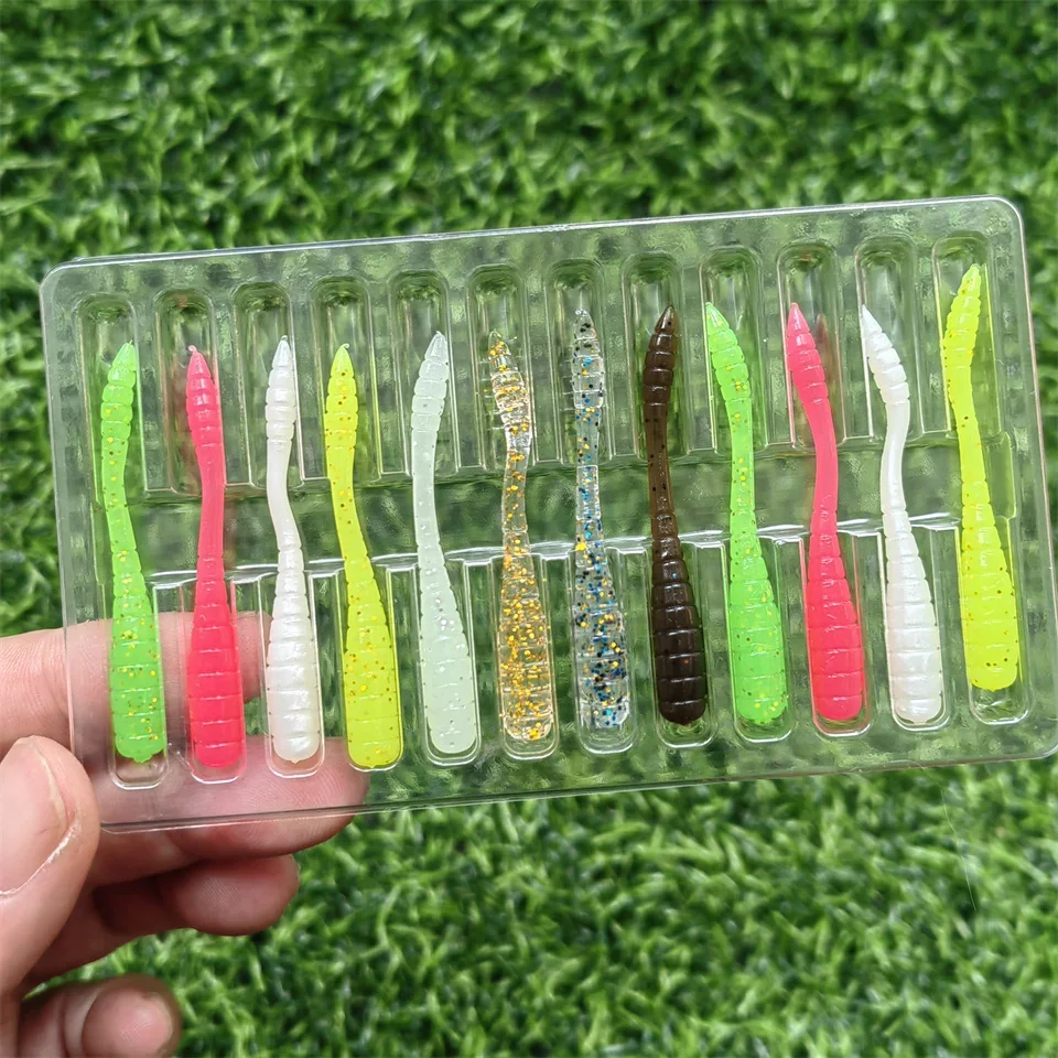 Opciones de cebo diversas y coloridas para los entusiastas de la pesca