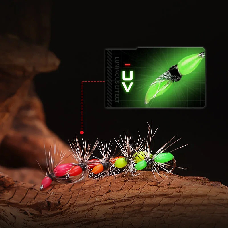 WEIHE Anzuelos de mosca – Micro señuelos para arroyos - imagen 3