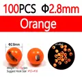 100pc 2.8mm Orange