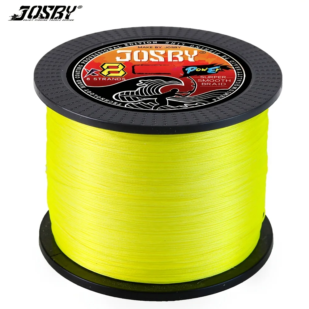 JOSBY-sedal trenzado de pesca de 1000M, tejido de hebra X8, hilo de pescar de PE trenzado, multifilamento, 8 cables trenzados, accesorios de pesca de carpa, mar - imagen 3