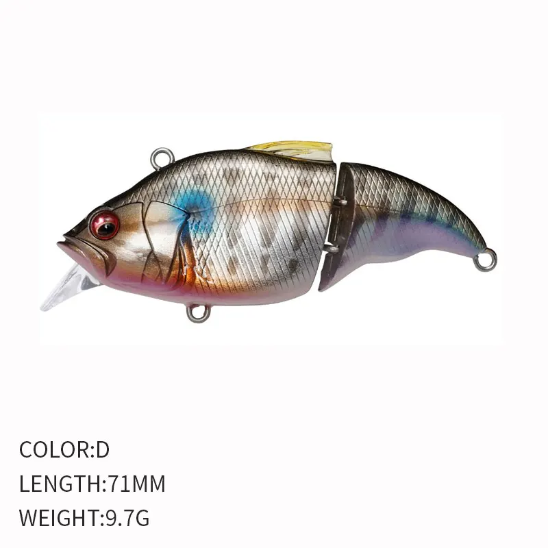 Señuelo de pesca piezas, cebo duro Artificial, Swimbait flotante, Crankbaits, Wobbler, Minnow, aparejos de Lucio, 71mm, 9,7g - imagen 3
