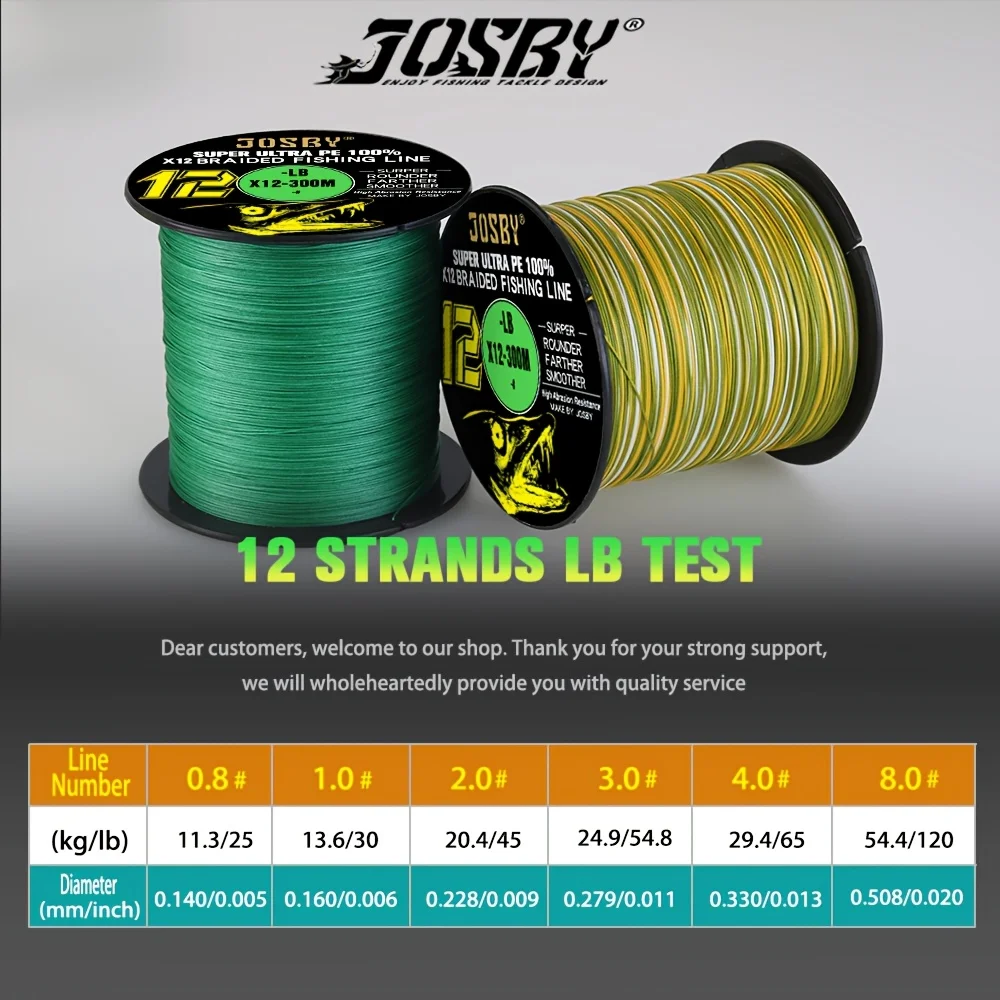 JOSBY X12 - Línea multifilamento 300m 12 hebras para carpa - imagen 5