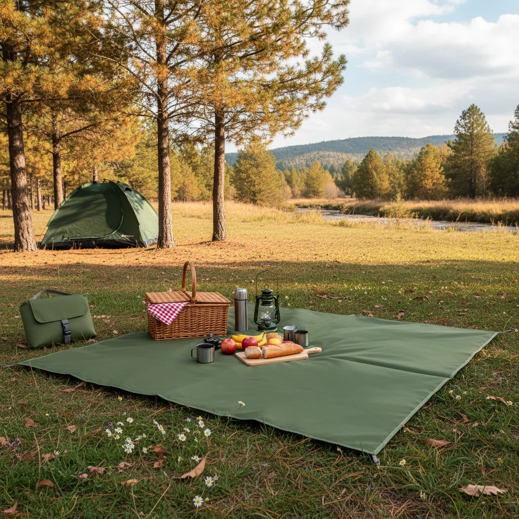 Estera de Camping portátil, impermeable, a prueba de humedad, estera de Picnic con patrón de animales de dibujos animados, accesorios para acampar al aire libre, 1/2,1/2,2 M - imagen 5