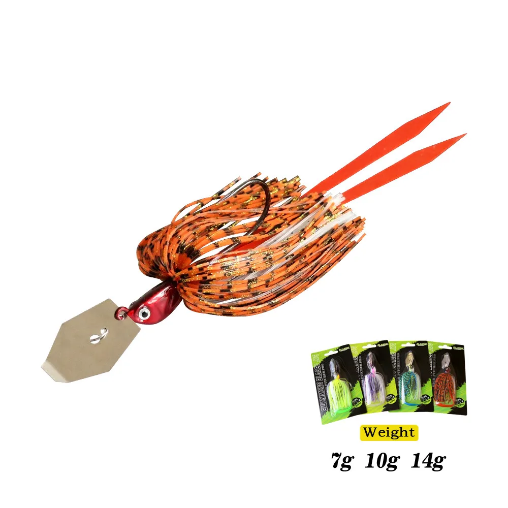 Señuelo de pesca vibratorio Chatterbait, cebo de Metal con falda de goma, Swimbait, Buzzbait de baile oscilante para lubina, plantilla de natación, 1 Uds. - imagen 5