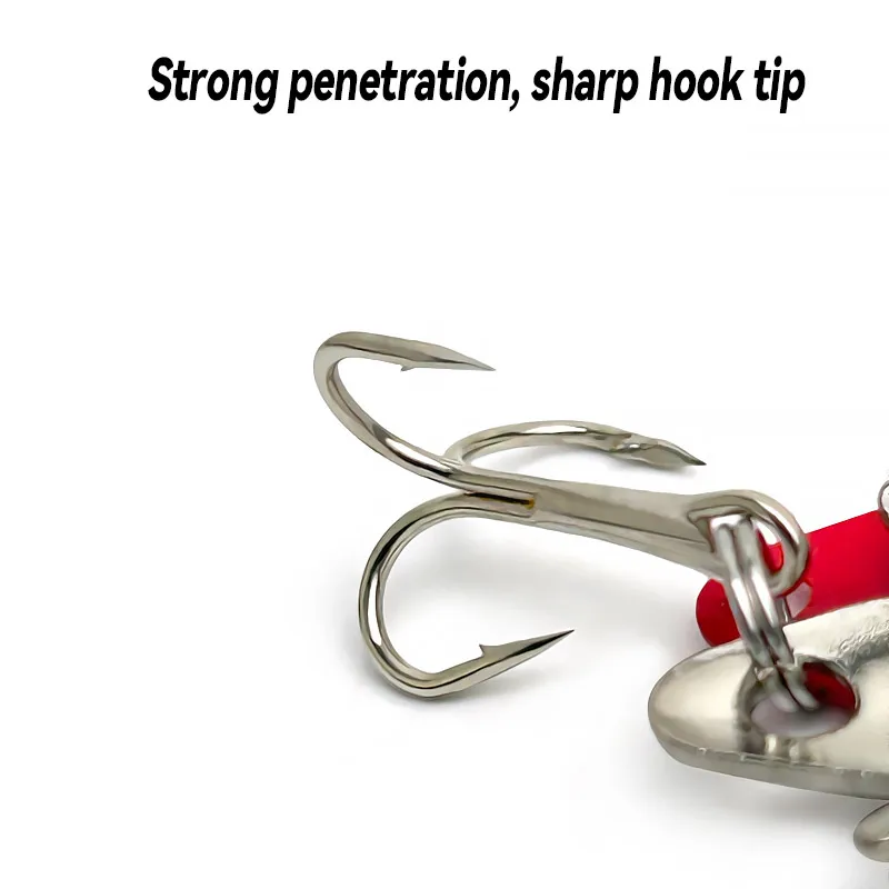 Bazooka 5,2g señuelo de pesca carpa cebos de lubina plantilla lenta de Metal VIB duro rápido JIG hundimiento Trolling cuchara gancho lentejuelas Spinners Pike - imagen 2