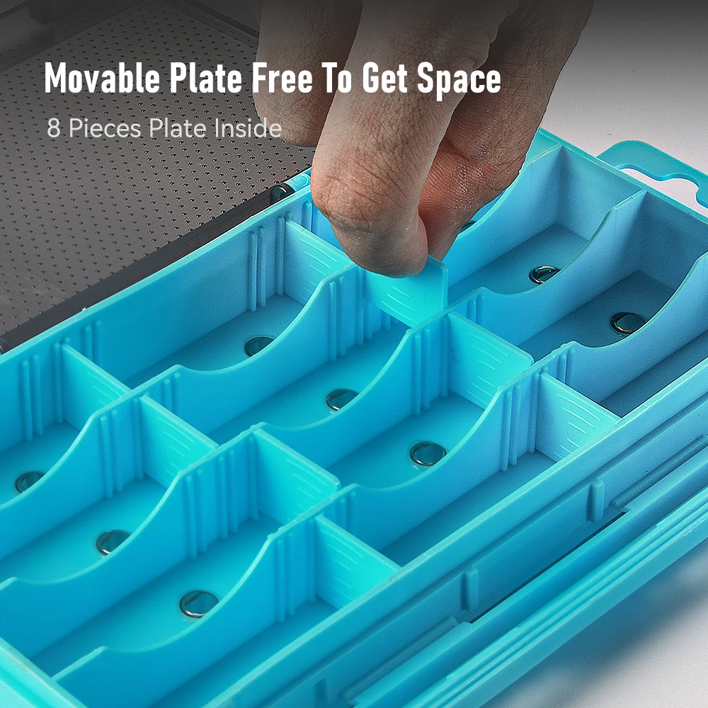 Caja de pesca Kingdom magnética con compartimentos ajustables - imagen 5