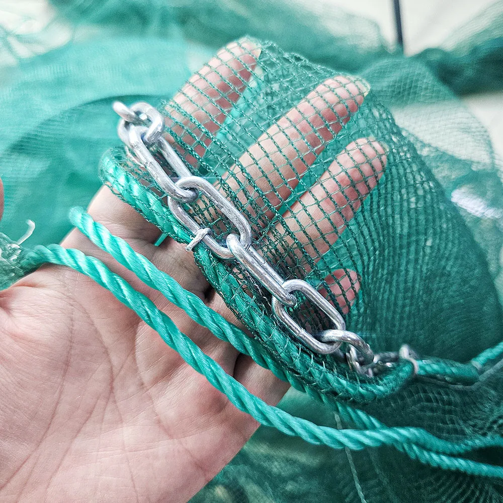 Jaula plegable PE con cadena para pesca de cangrejos y camarones - imagen 5