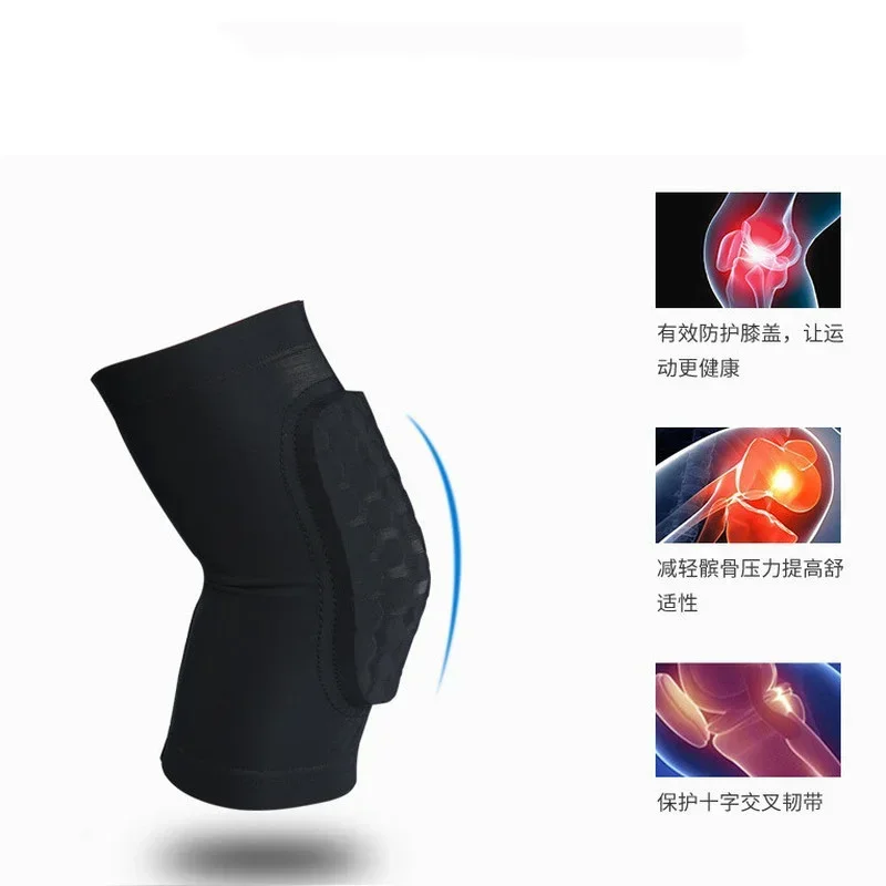 Rodilleras deportivas de panal, rodillera deportiva de baloncesto, rodillera protectora de rodilla para voleibol, soporte de compresión para piernas de fútbol - imagen 2