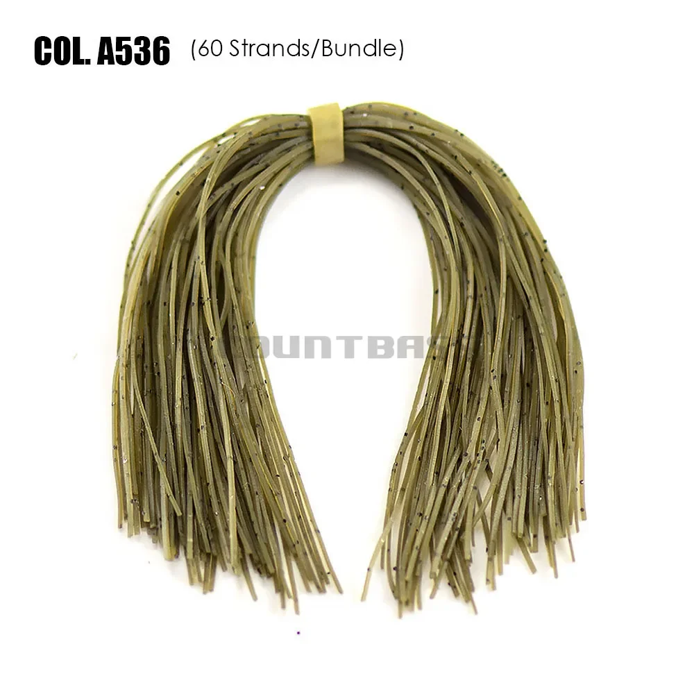 Coutbass, 20 mechones de faldas de goma finas de silicona, accesorios de pesca de corte fino para Jigheads Spinnerbait Buzzbais, señuelo de pesca - imagen 5