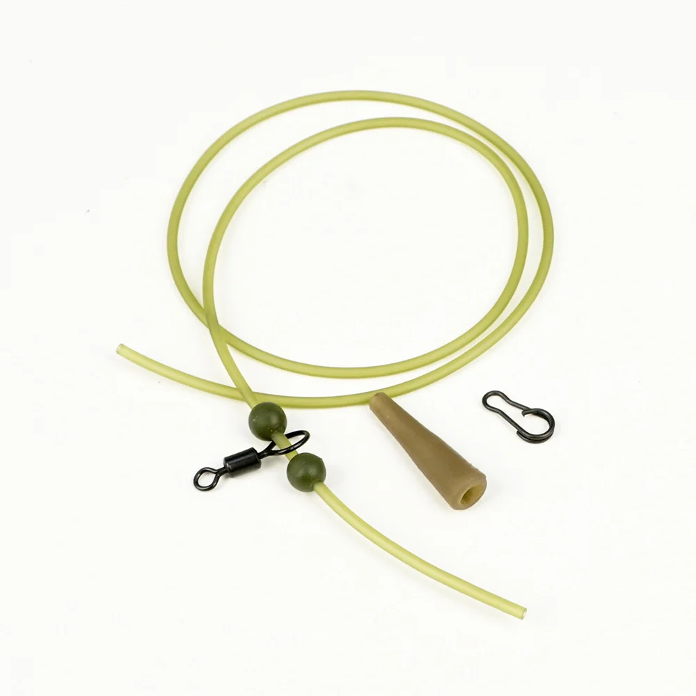 Hirisi-plantilla de pesca de carpa, mangas de línea de gancho, funda de tubo de aparejo suave, línea de pesca de imitación para aparejo de carpa, herramienta de accesorios