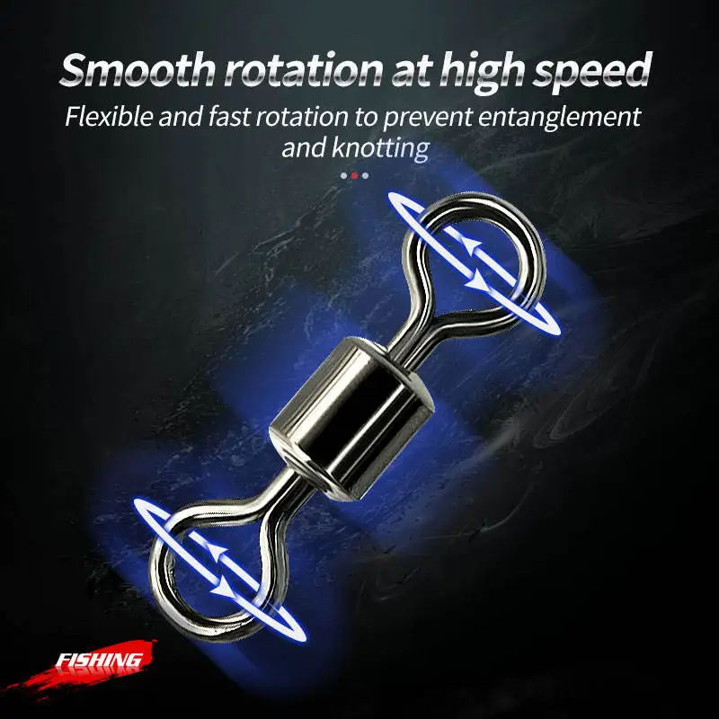 Accesorios de pesca 10PSC, forma de calabaza giratoria, conector luminoso cruzado de 3 vías, barril giratorio Triple, cuentas brillantes - imagen 4