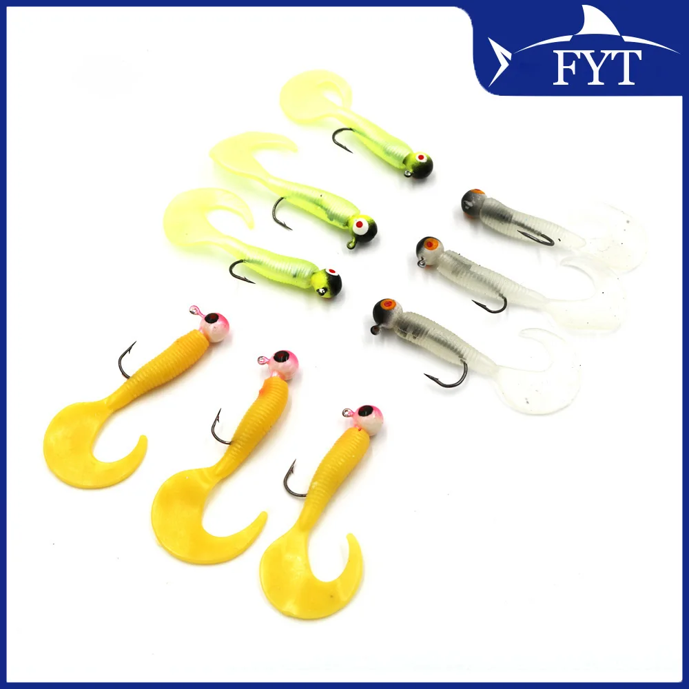 Señuelos blandos de plomo para pesca, cebos blandos de silicona para Crappie Bass, 34 unids/set - imagen 4