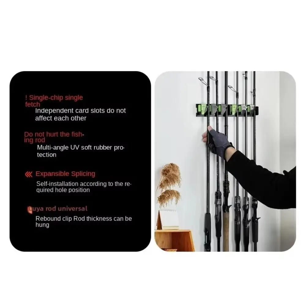 Portacañas de pared – Soporte vertical y horizontal de plástico - imagen 2