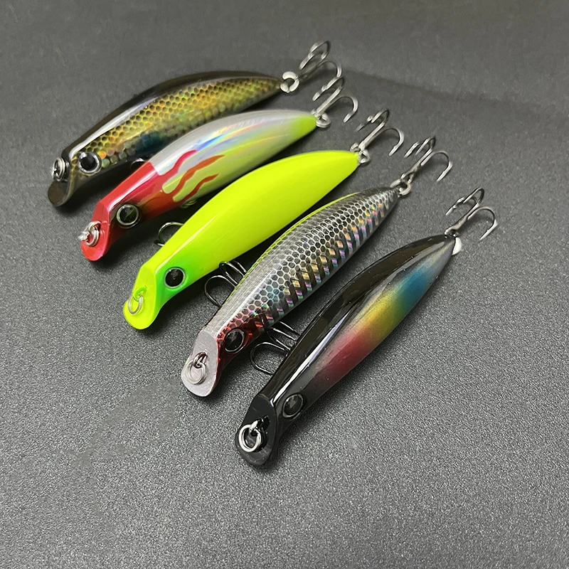Señuelos de pesca de pececillo que se hunden, cebos artificiales Wobbler para Lucio, lubina, trucha, Jerkbait, Swimbait, accesorios de aparejos, 75mm, 8g - imagen 3