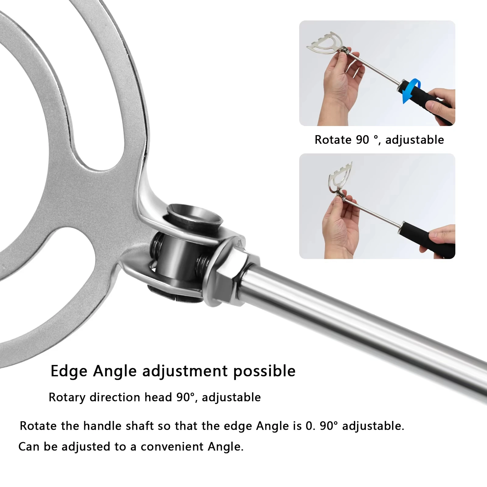 SANLIKE Pala para cebos de acero inoxidable, mango EVA antideslizante - imagen 4